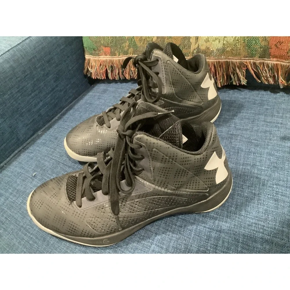 Under Armour UA Micro G Torch Black Gray 1231588-001 Men's Shoes Size 10
